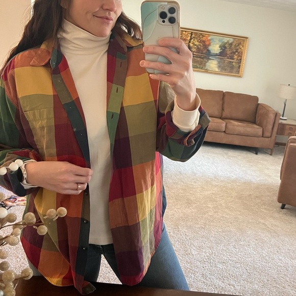 VTG Large check plaid hunt club button down XL - Picture 1 of 9